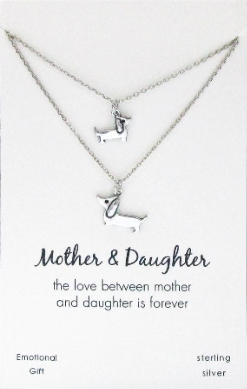 Mother and daughter love is forever silver pendant